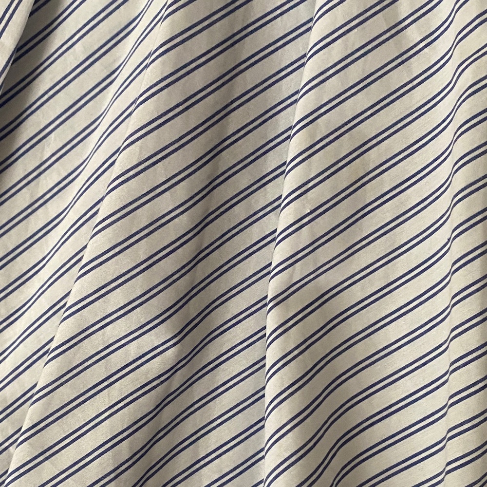 Ivanka Trump Blue and White Striped Long Sleeve Dress - Picture 3 of 4